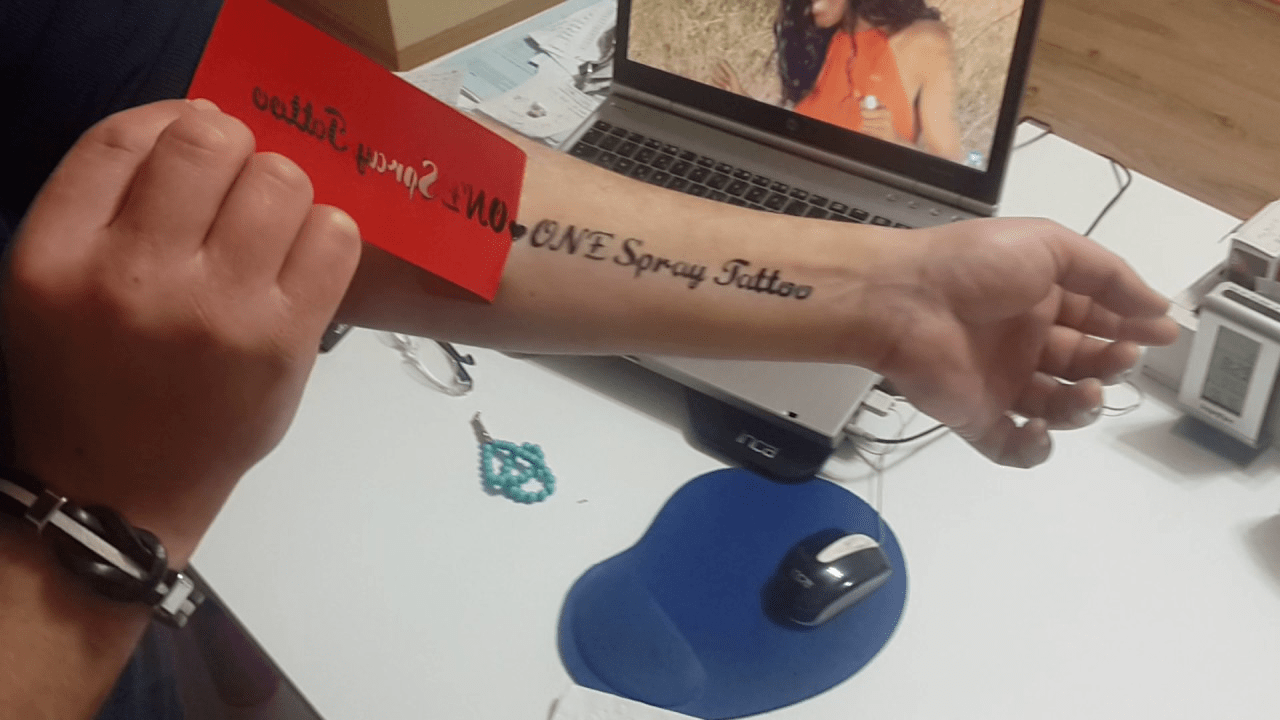One Spray Tattoo kullanımını gösteren örnek resim